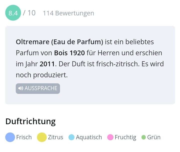 5 ml OLTREMARE BOIS 1920 ABFÜLLUNG | Kaufen auf Ricardo