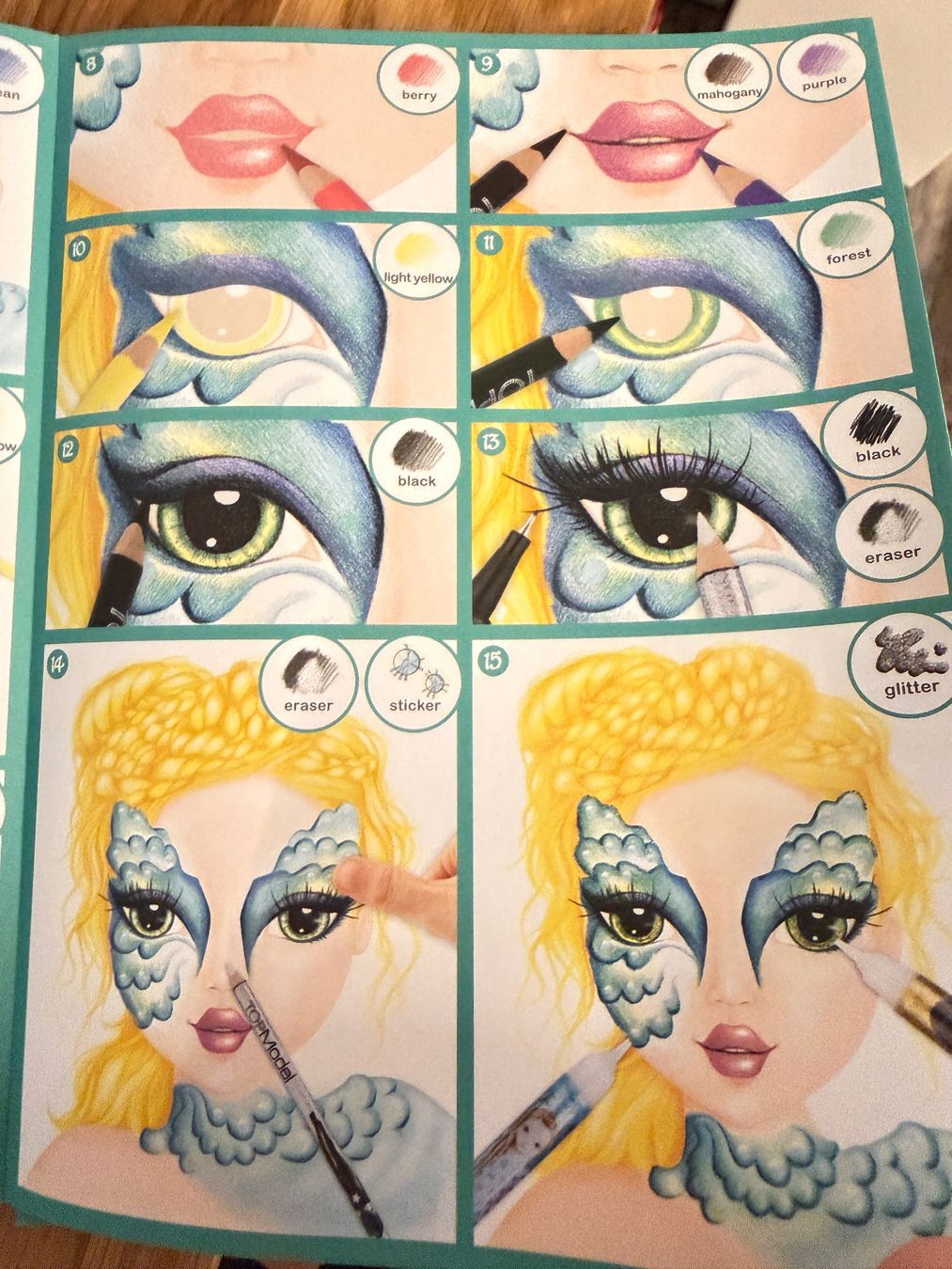 Libri: Malbuch Create your Fantasy Face, TOP Model – Nuovo (secondo la descrizione) da Teufen AR venduto da Maleaa 4