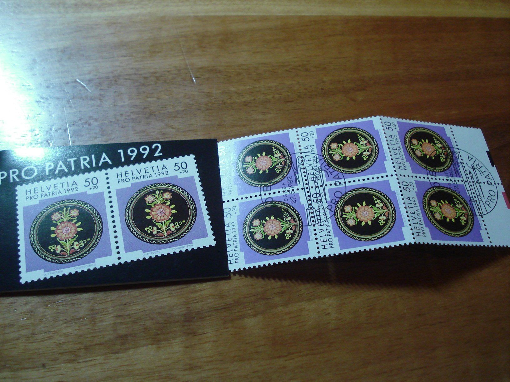 Alle Briefmarken: Markenbüchlein Pro Patria 1992, ET-o – Gebraucht aus Niederwil AG von morostahu 1
