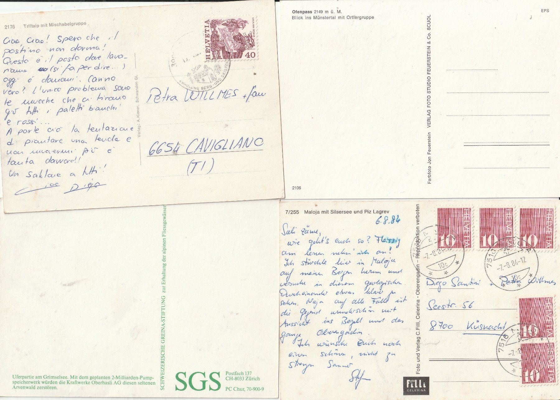 Cartoline postali: 20 AK Landschaften Engadin – Usato da Lumbrein venduto da made02 1