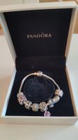 Pandora Armband mit 8 Charms und Box, 925 Silber, (W2)