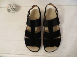 BEQUEME SANDALE VON HELVESKO LADYSKO IN NUBUKLEDER GR.39