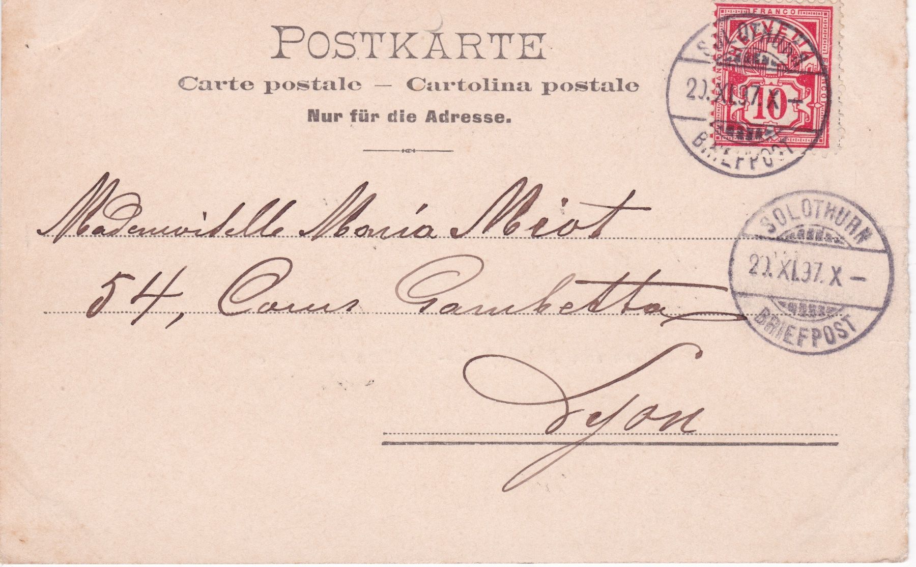 Cartoline postali: Lot Kanton Solothurn – Usato da Baar venduto da dokuba 3