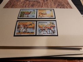 Botswana - Timbres rares - Faune- WWF - Lot de 4!