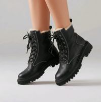 Warme Vintage Boots Gr. 38 schwarz gefüttert