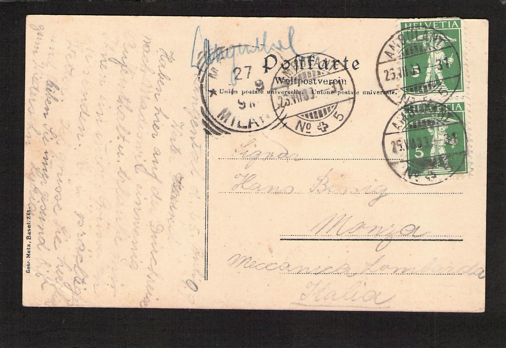 Cartoline postali: #Langenthal , gel. 1903 – Usato da Reichenburg venduto da Pipo-67 1