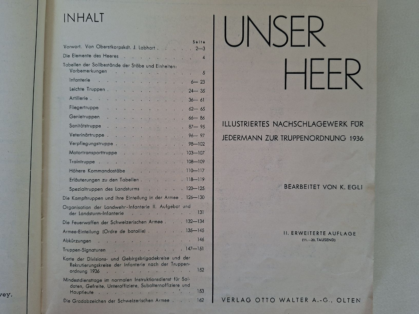 Libri: Antikes Schweizer Armee Militär Buch von 1936  – Usato da Schwanden Sigrisw venduto da cadieux71 4