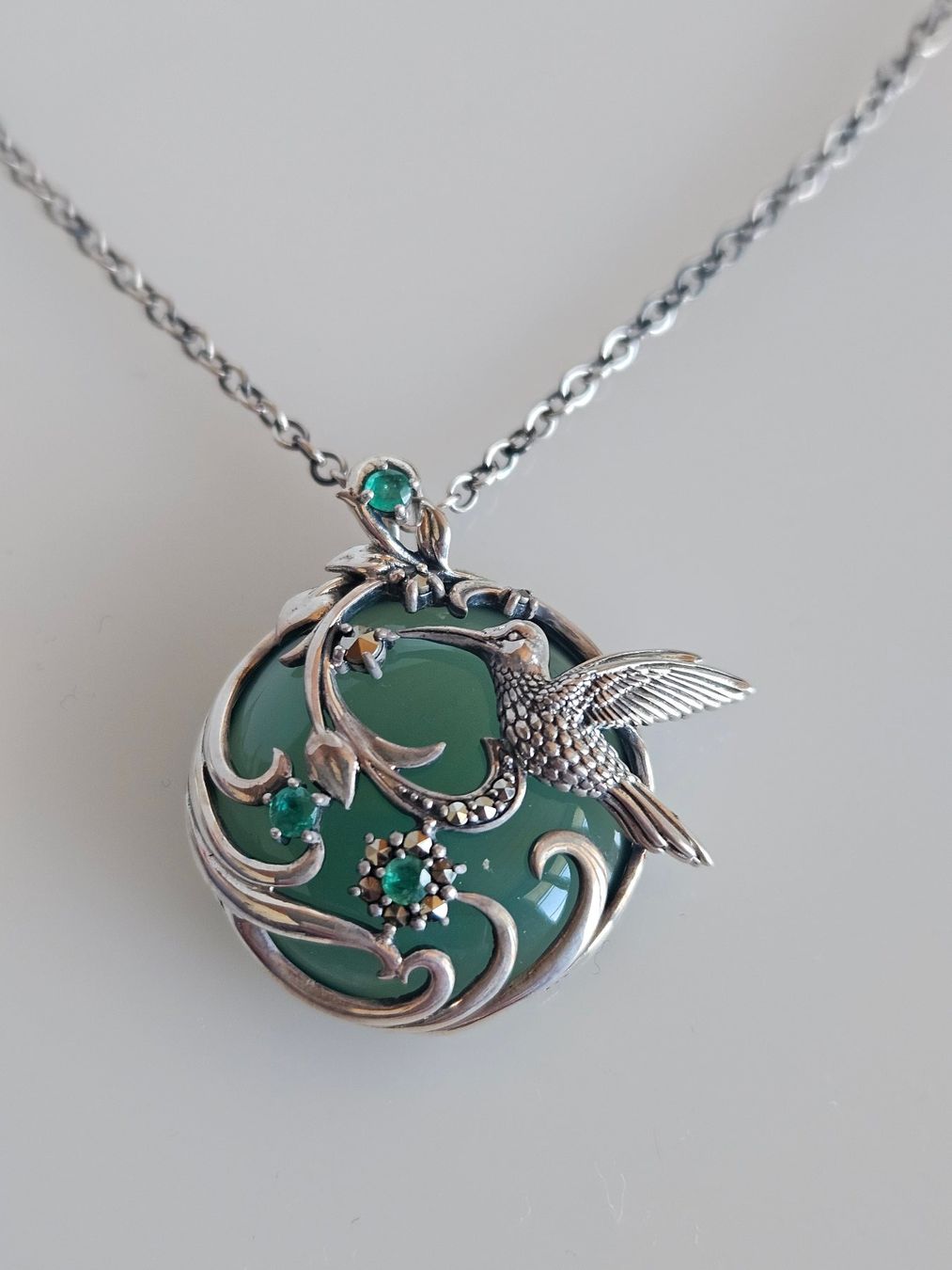 Catenine: Silber Kette mit Chalzedon – Nuovo (secondo la descrizione) da Winterthur venduto da ste_tcx5