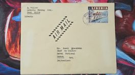 CL32 Enveloppe + Timbre Liberia 19xx