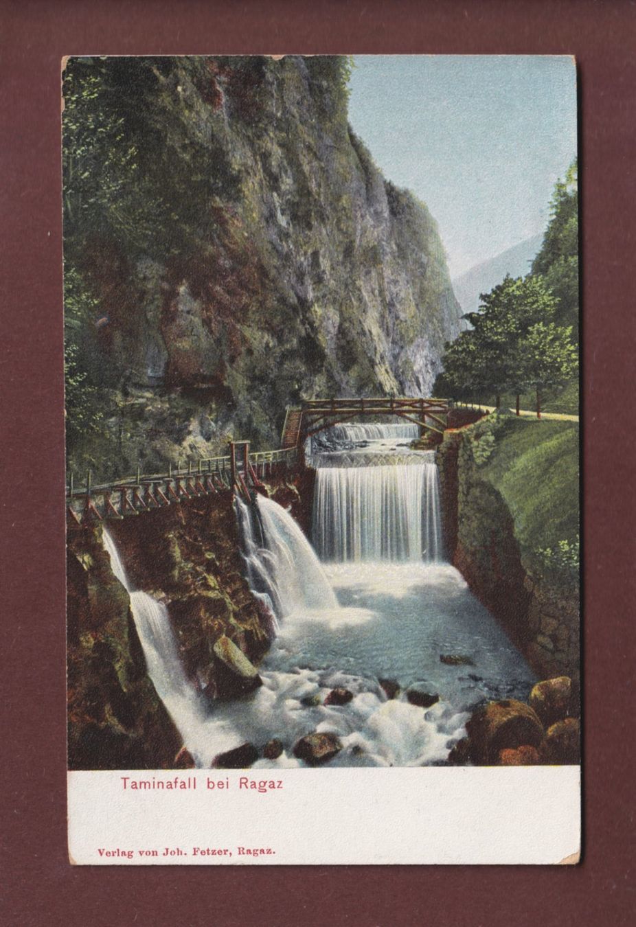 Cartoline postali: TAMINAFALL bei Ragaz – Usato da Pully venduto da nicecards