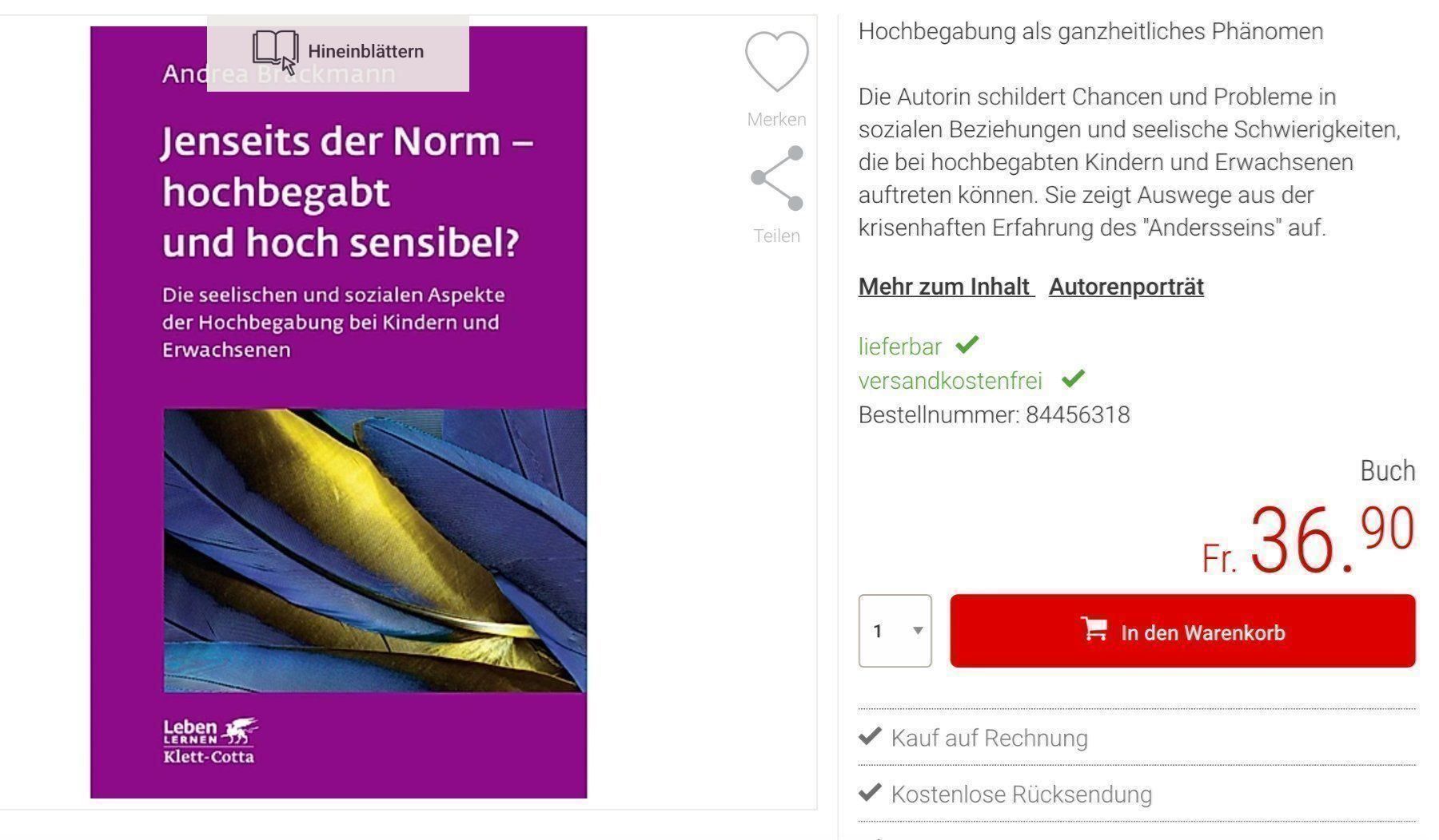 Bücher: Jenseits der Norm - hochbegabt & hoch... – Neu (gemäss Beschreibung) aus Rothenburg von Kaulquappe55 1