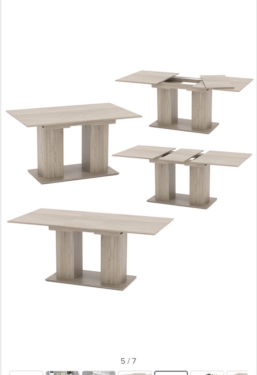Pfister Set di tavolo e panche: Moderner Esstisch in Holzoptik mit 6 Stühle! – Usato da Spreitenbach venduto da Senamkhan 9