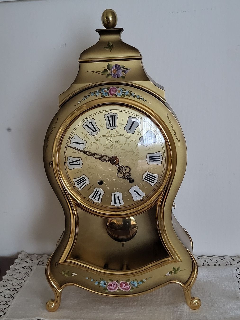 Orologi: Neuenburger-Pendule, Blumenmalerei, Vintage – Usato da Kriens venduto da StudachKriens 4