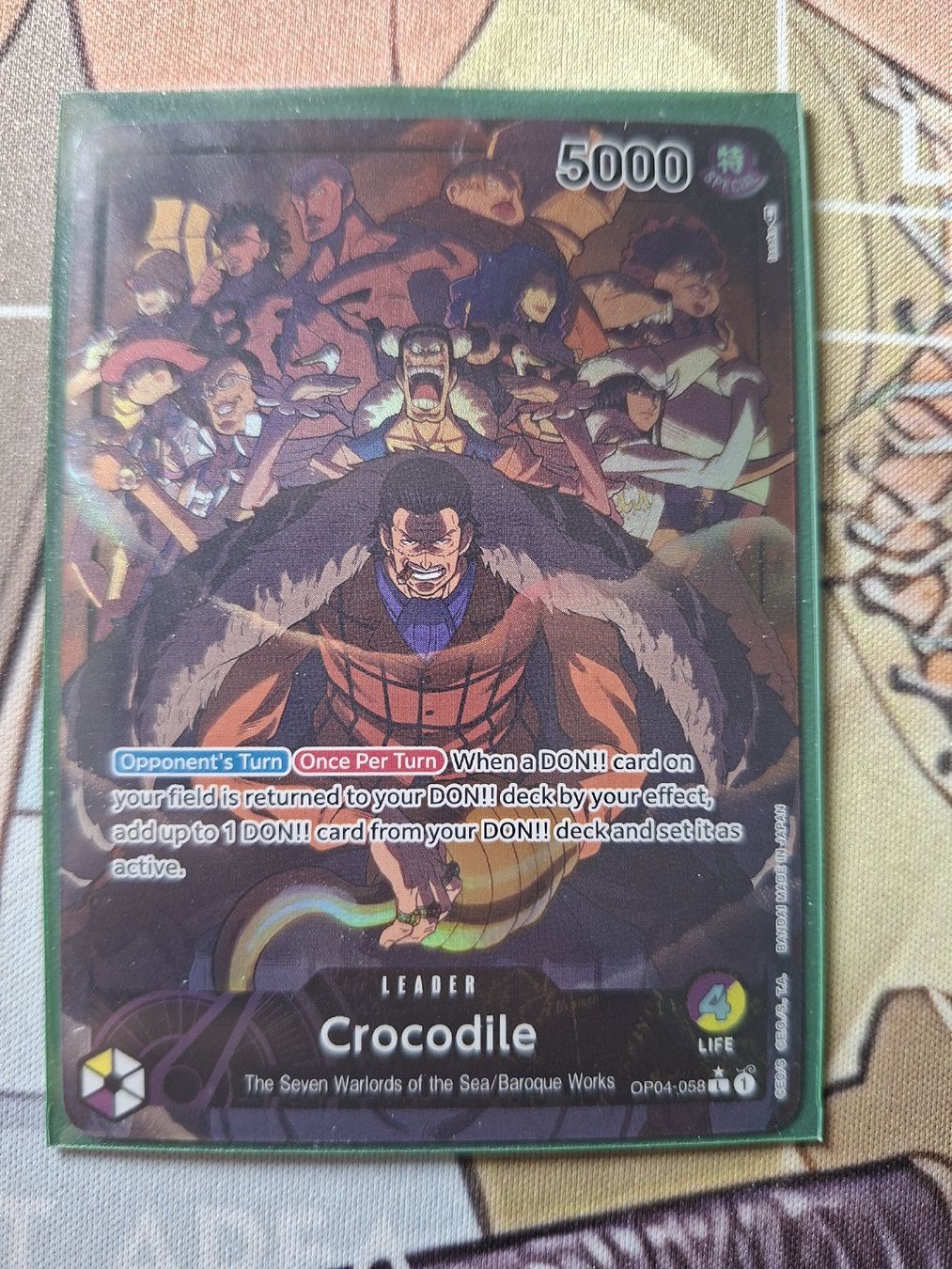 Bandai Carte collezionabili: One Piece TCG: OP04 Crocodile Leader – Nuovo (secondo la descrizione) da Burgdorf venduto da PascH99
