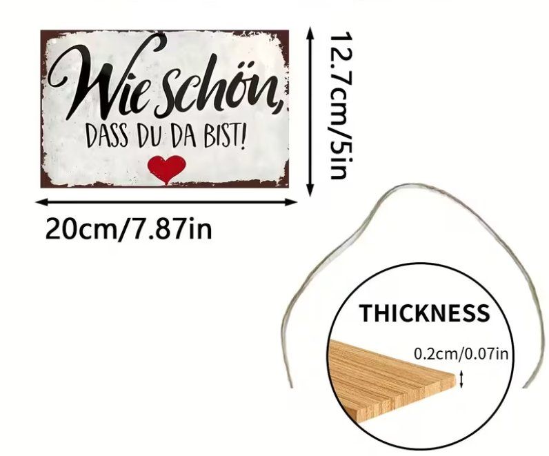 Ecriteaux: Schild "Wie schön dass du da bist" – Neuf avec emballage d'origine à Gerlafingen par Tsuru 1