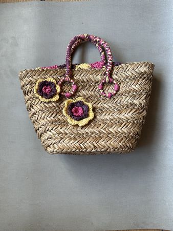 Sommer Strandtasche Basttasche Handarbeit Häkeltasche Boho C
