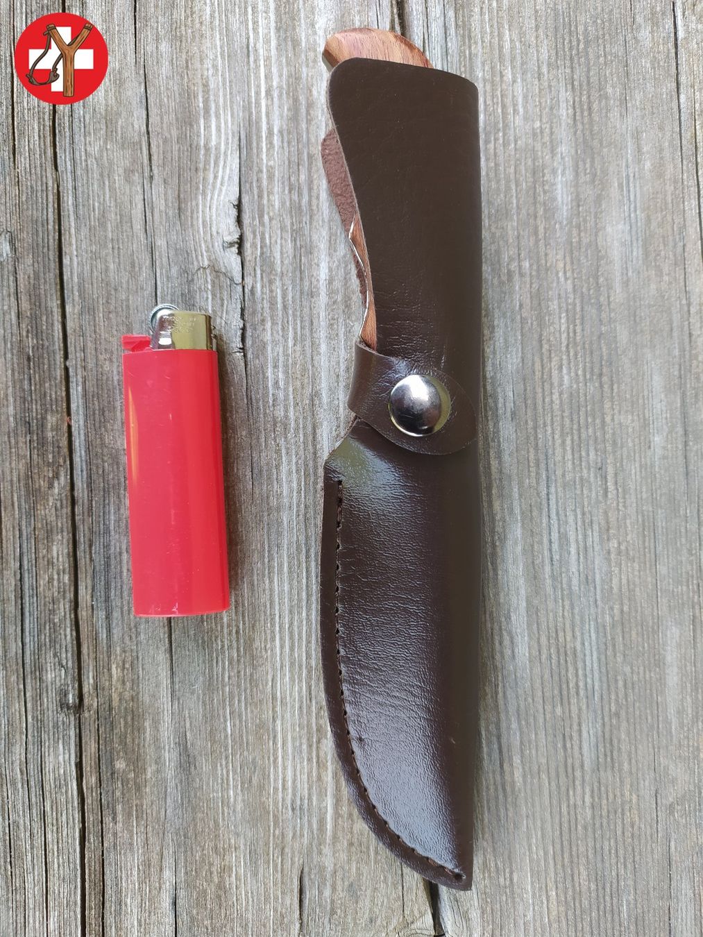 Zubehör: Jagdmesser mit Lederscheide – Neu (gemäss Beschreibung) aus Tumegl/Tomils von Steinschleuder-Shop 4