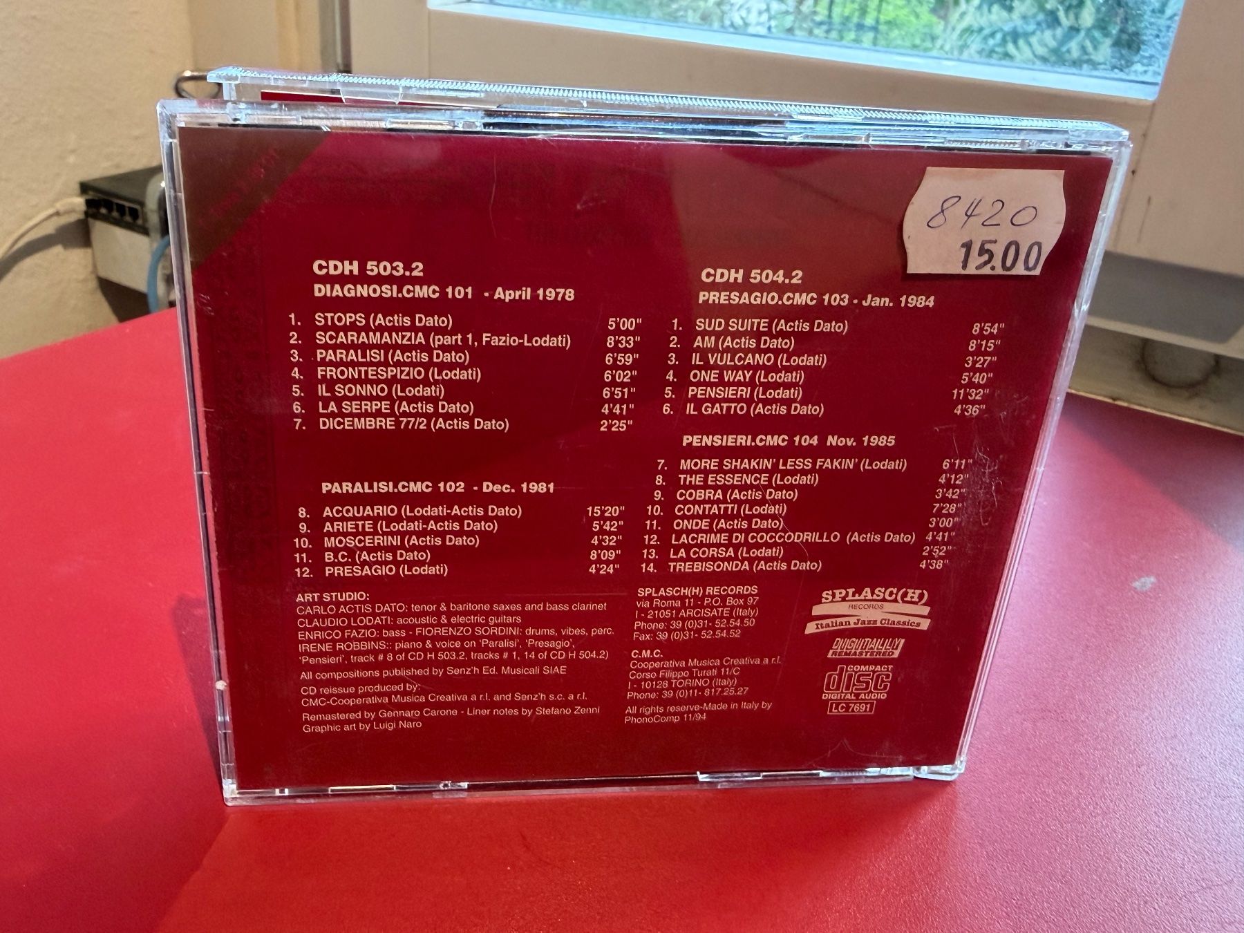 CD: Art Studio - The Complete C.M.C. Sessions - KA02BS+ – Usato da Küsnacht ZH venduto da JazzRecords 1