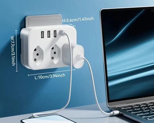 Alimentazione elettrica: Multifunktionale 7-in-1 Steckdosenleiste – Nuovo e nell'imballaggio originale da Liestal venduto da OMAROSHOP 2