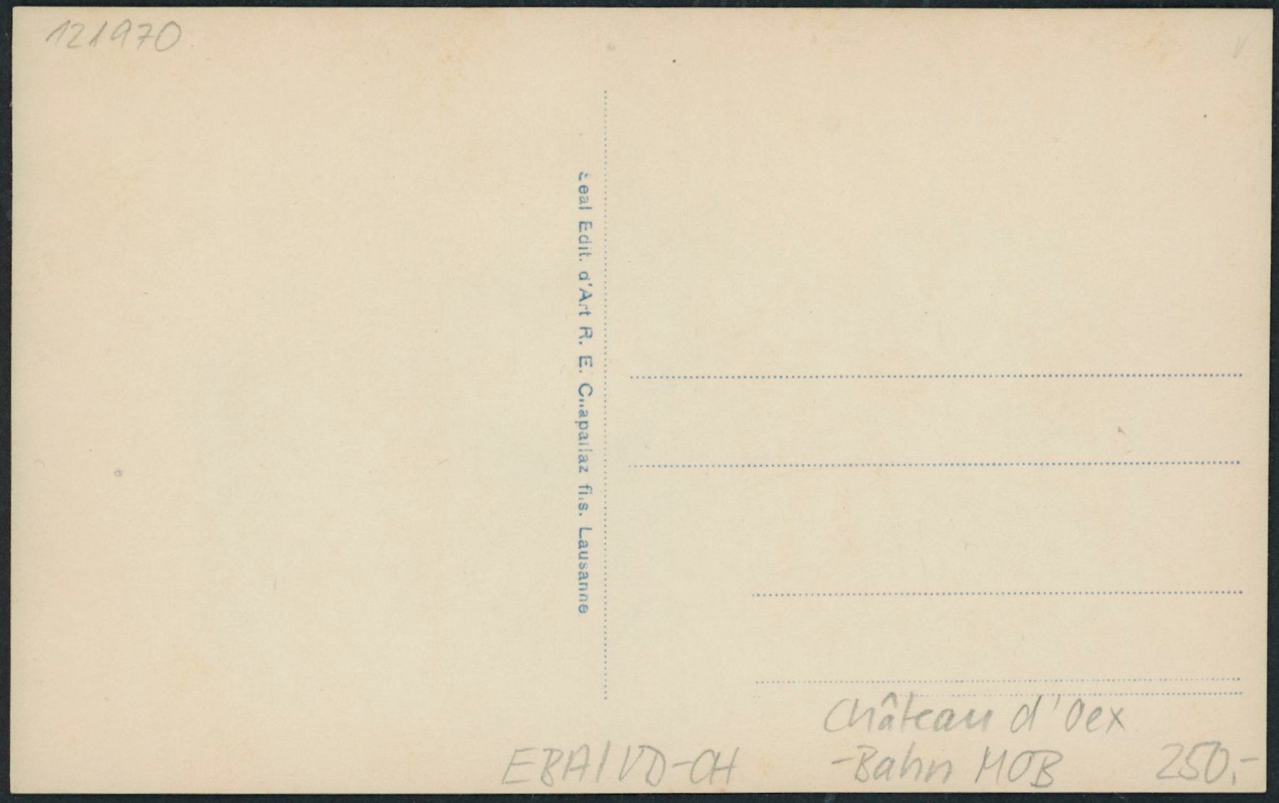 Cartoline postali: VD Château d'Oex - Bahnhof - Bahn – Nuovo (secondo la descrizione) da Schindellegi venduto da leecollect 1