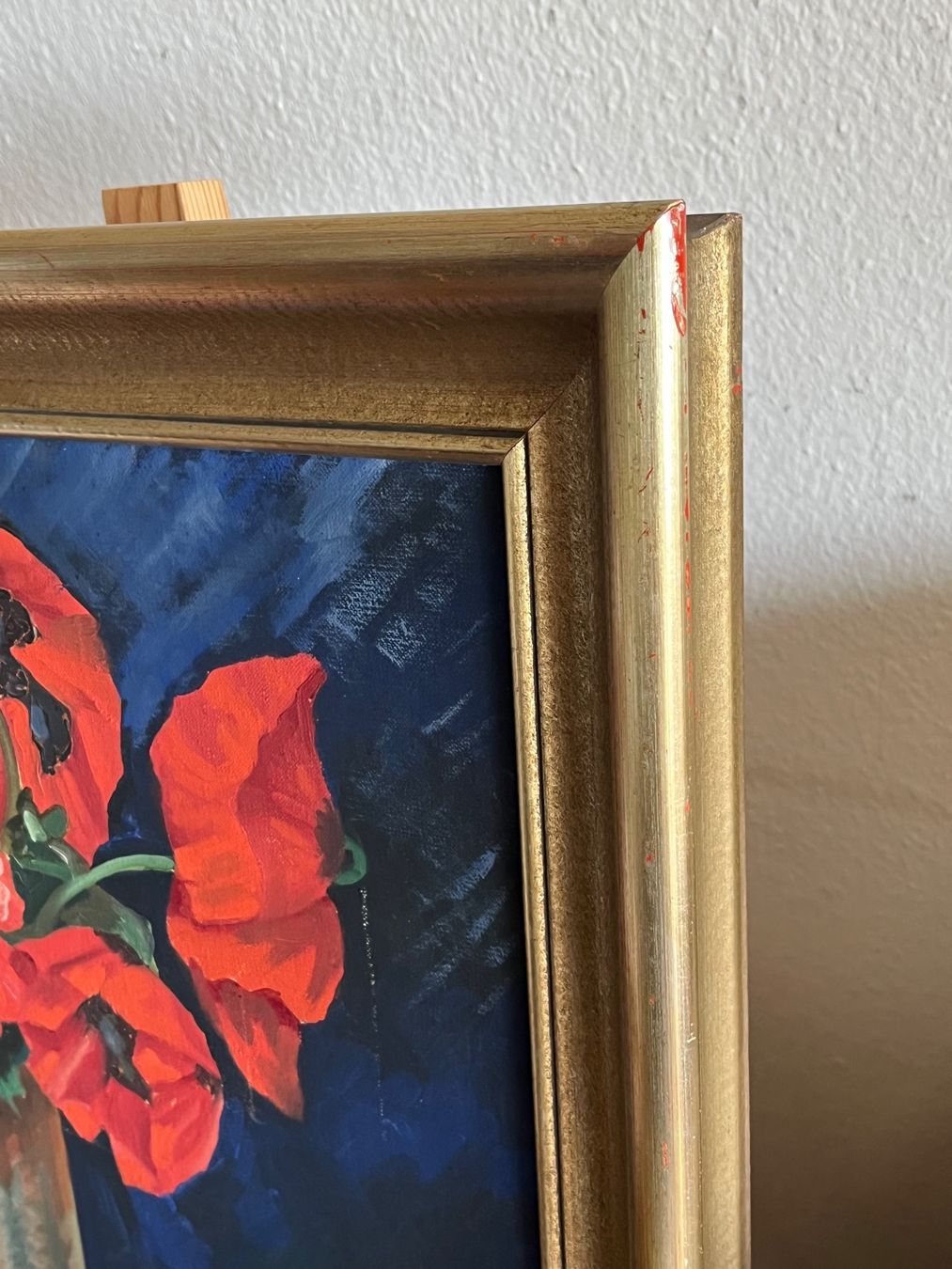Dipinti: Atemberaubendes Stillleben-Ölgemälde Mit Roten Blumen! – Usato da Basel venduto da Kaffee_und_Kunst 6