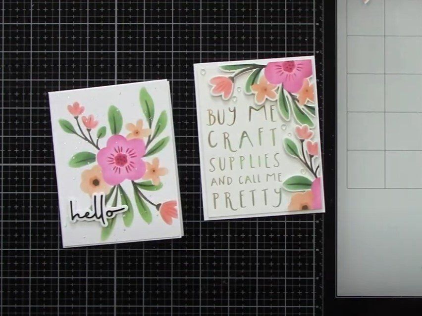 Sciablone: Spellbinders Stencil ** Hello Blooms ** – Nuovo e nell'imballaggio originale da Rubigen venduto da rofi100 2