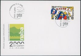 2000  Naba II -Zusammenhängende-Blockausschnitte - FDC U1 ET