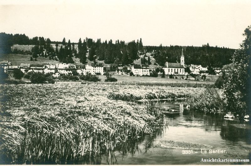 Cartoline postali: Le Sentier + ca. 1925 – Usato da Emmenbrücke venduto da teestube