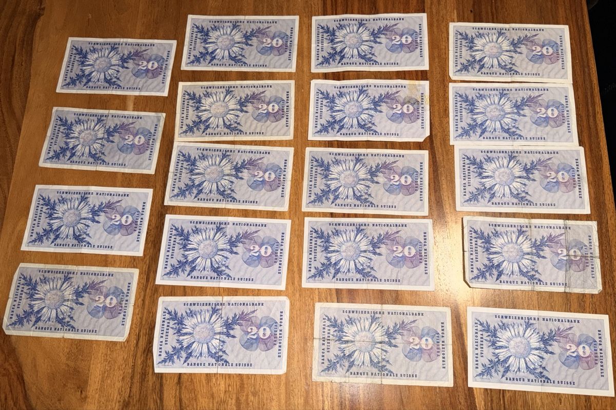 Banconote: 19 x 20 CHF - Schweizer Banknoten – Usato da Marthalen venduto da sui_mg5m 1