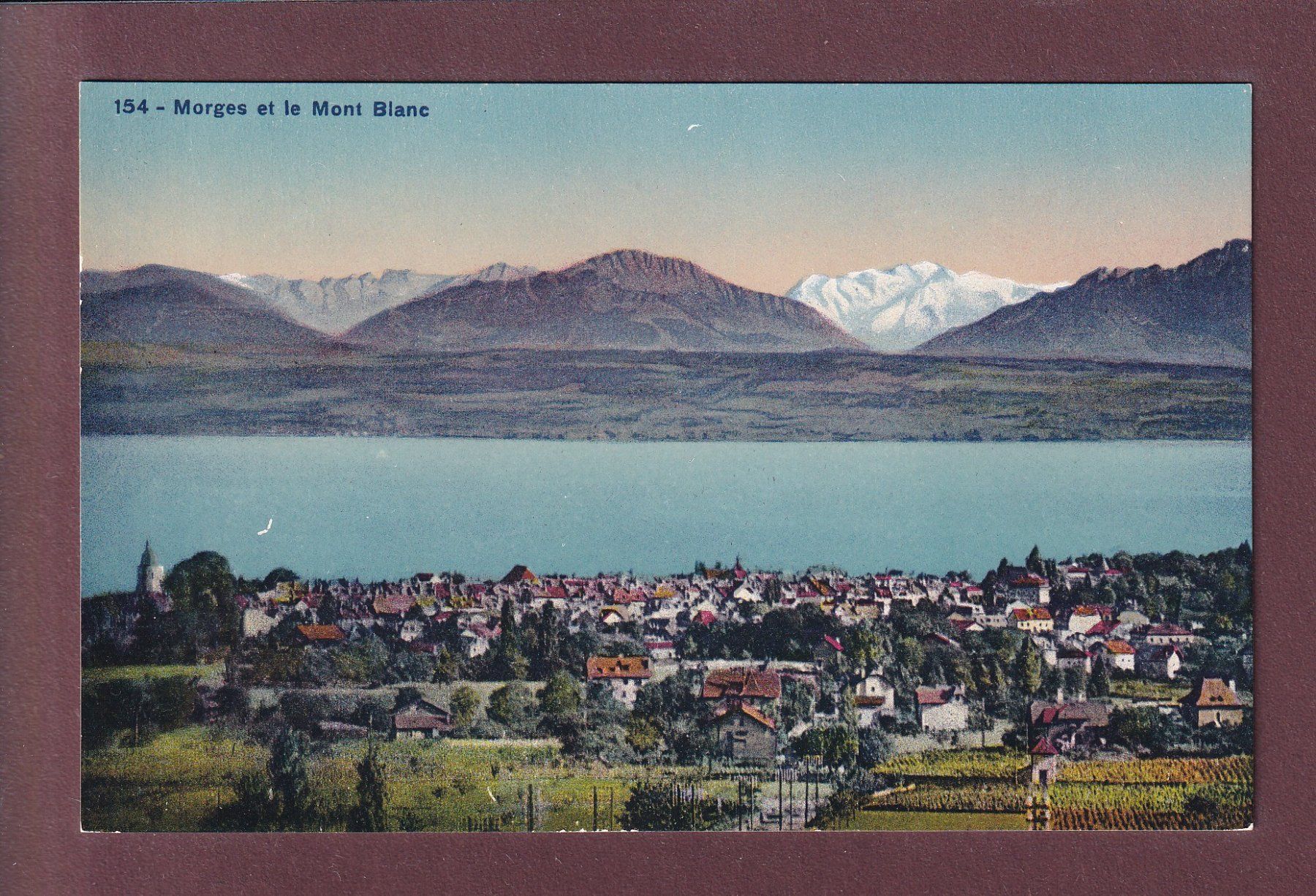 Cartoline postali: MORGES - Mont Blanc – Usato da Pully venduto da nicecards