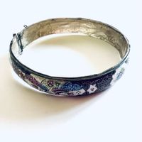 Armreif aus Silber / Email ✔️ antik _ originell