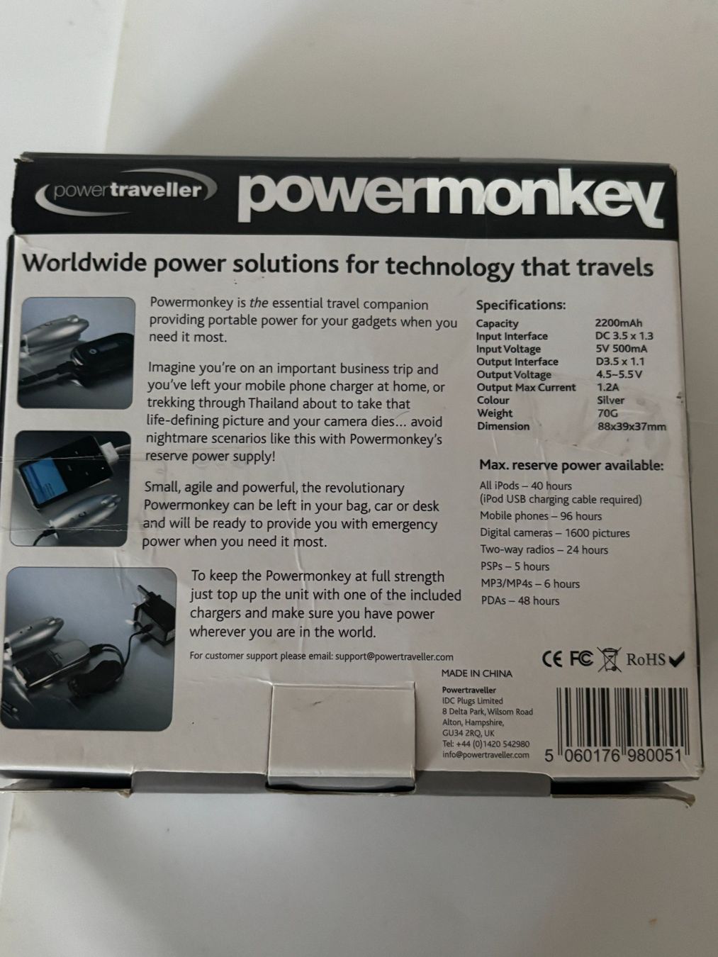 Caricabatterie: PowerTraveller PowerMonkey - Notfall Ladegerät - Silber (L4) – Usato da Wallisellen venduto da AS.TZ. 2