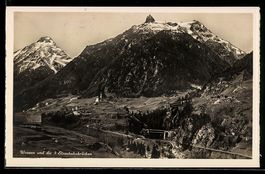 Wassen, Panorama und die 3 Eisenbahnbr