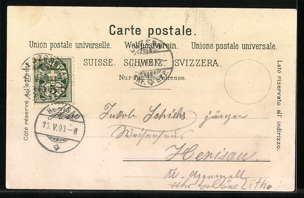 Cartoline postali: Litho Luzern, Gletschergarten, Panorama  – Usato da Berlin venduto da bartko-reher 1