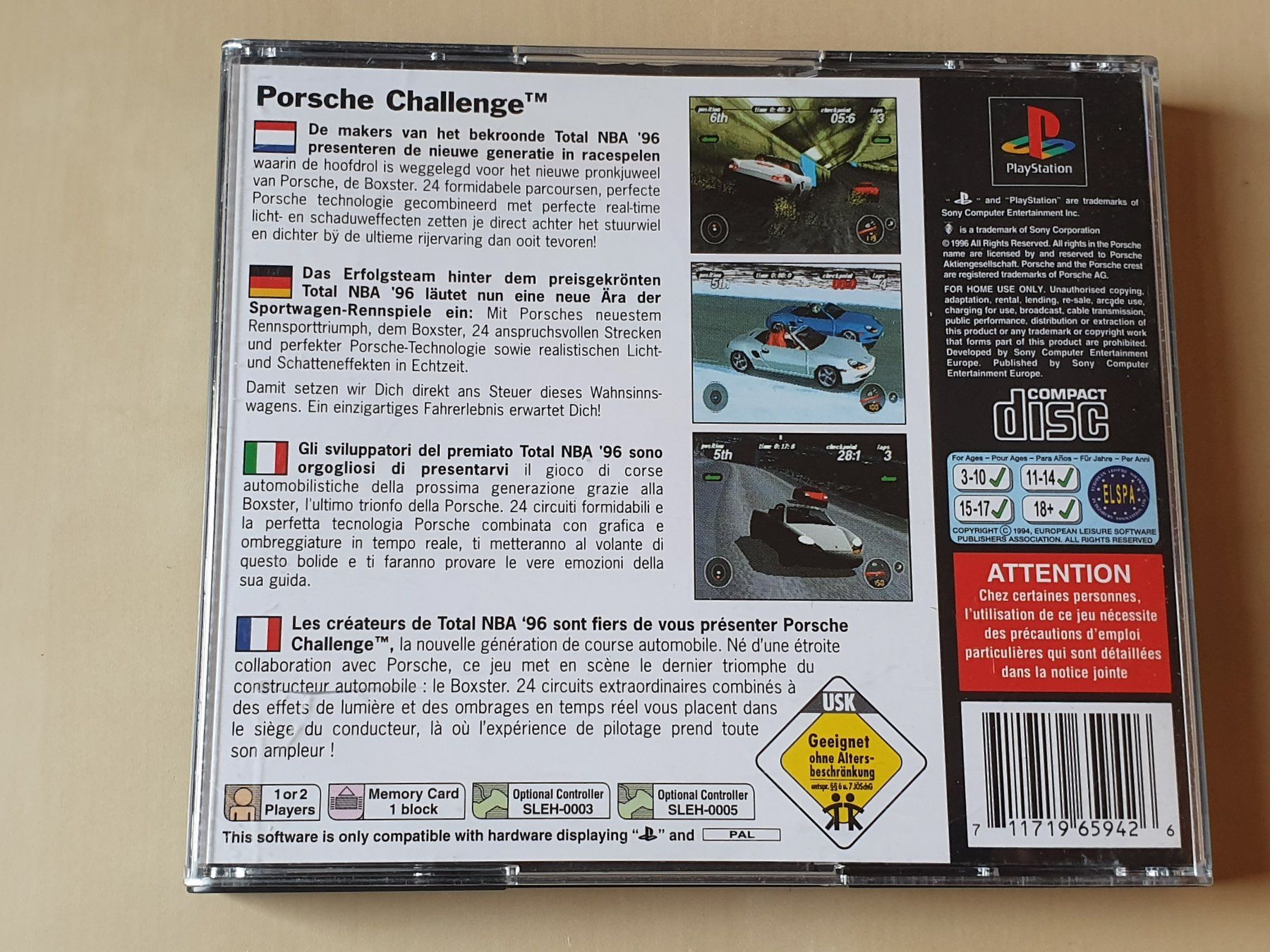 Sony Giochi: Porsche Challenge – Usato da Stansstad venduto da collectorsshop 1