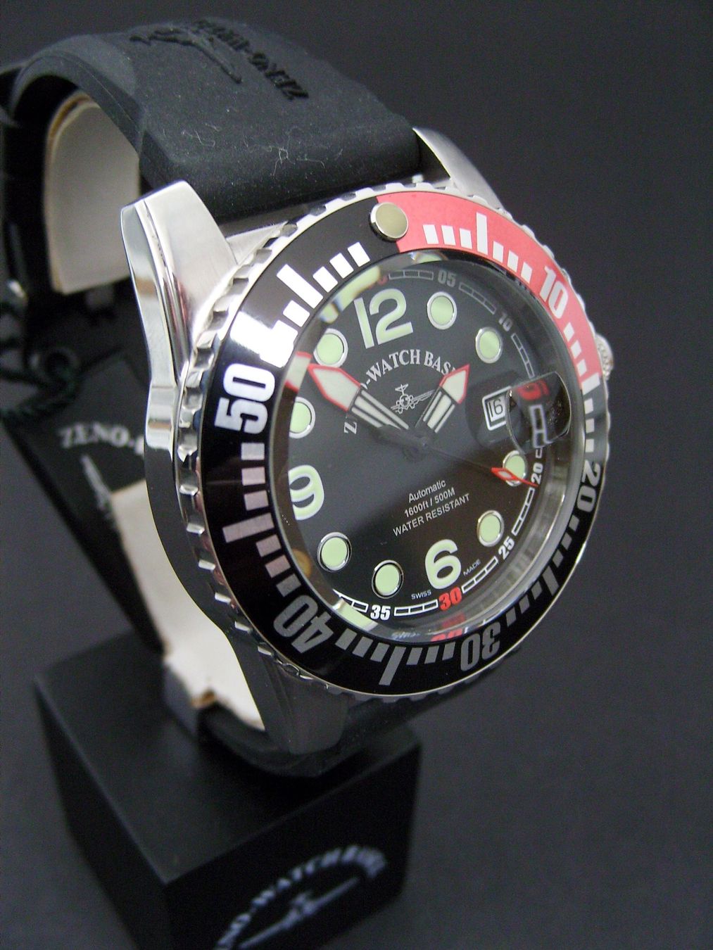 Zeno Orologi: Neue Airplane Diver Automatic Numbers, black/red – Nuovo e nell'imballaggio originale da Mels venduto da niezie2002 3