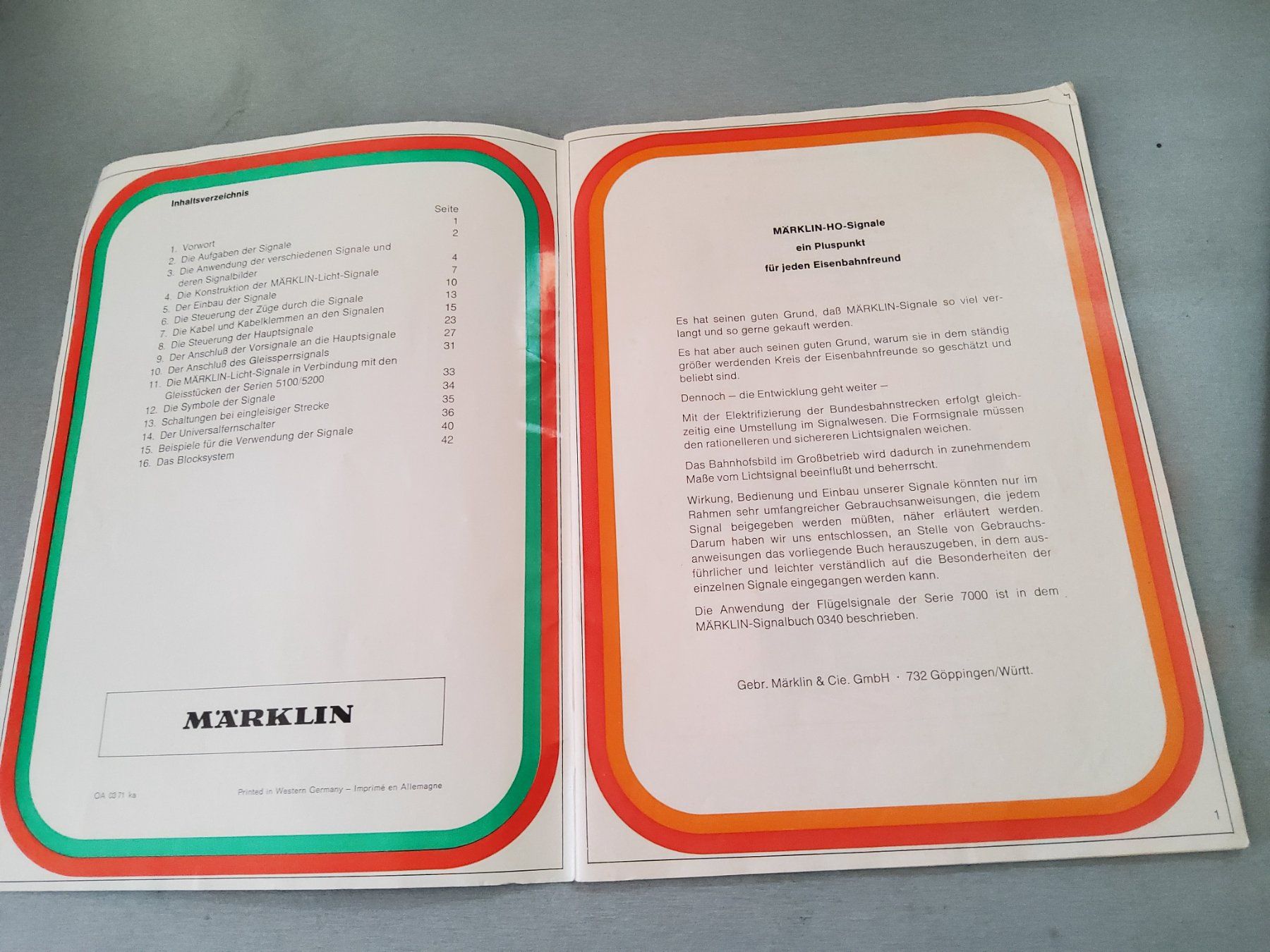 Märklin Modellini di ferrovie: 2 alte Märklin Signalbücher H0 – Usato da Grüningen venduto da VENOM59 1