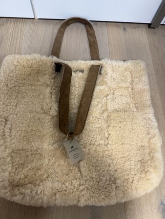 Neu Shepherd of Sweden Lammfell Tasche Creme | Echtfell 