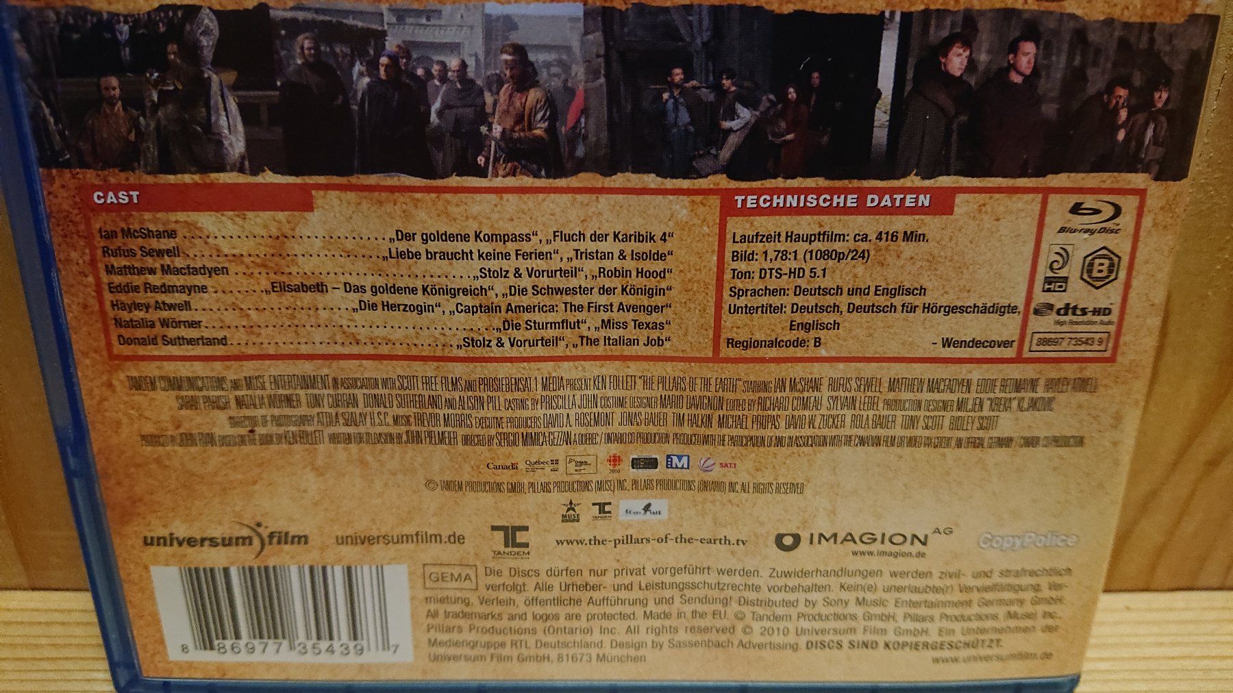 Alle DVDs: DIE SÄULEN DER ERDE Blu-Ray Ken Follett – Gebraucht aus Wilderswil von Exebub 3