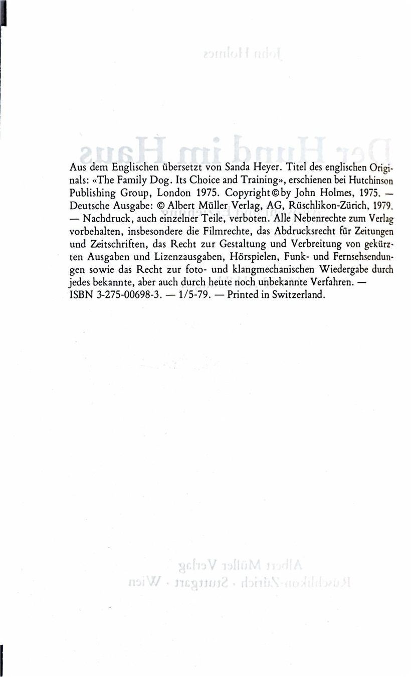 Libri: Der Hund im Haus – Nuovo e nell'imballaggio originale da Sarnen venduto da Livres 4