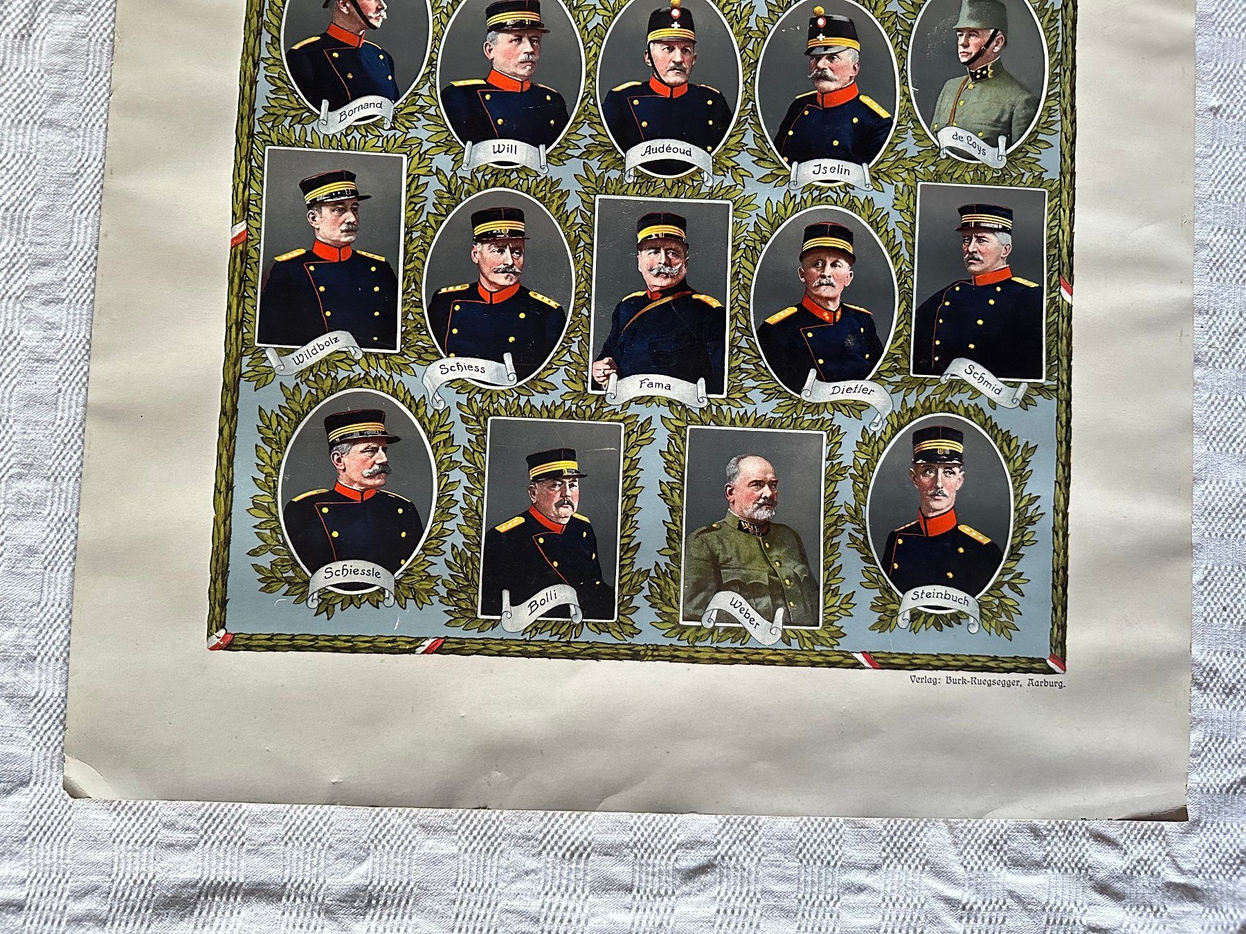 Foto & Immagini: Affiche "Les chefs de l'Armée Suisse 14-18" – Usato da Ste-Croix venduto da BuffetSC 3