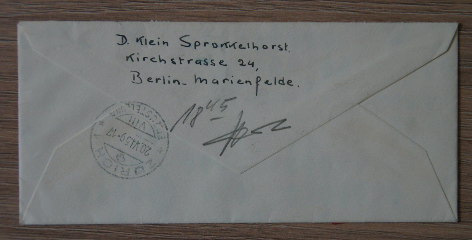 Tutti i francobolli: Express Brief, Berlin-Marienfeld, 19.6.1959 – Usato da St. Margrethen SG venduto da maege07 2