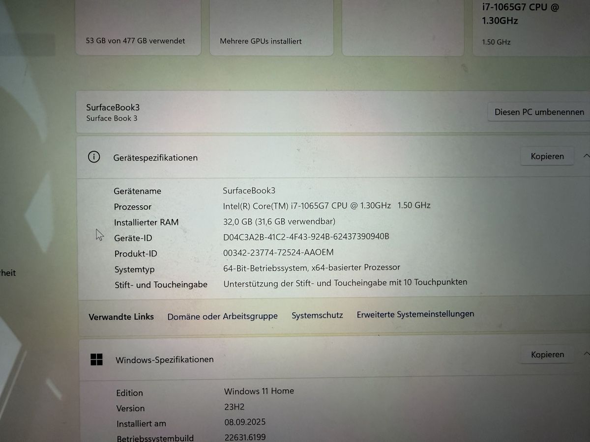 Microsoft Notebooks: Microsoft Surface Book 3 i7 32GB RAM 500 GB Speicher – Neu (gemäss Beschreibung) aus Mauren TG von mat_vgd8 3