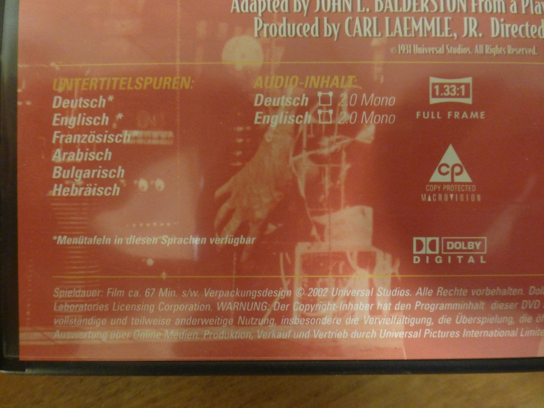 Tutti i DVDs: Frankenstein Boris Karloff DVD – Usato da Zumikon venduto da psisound 3