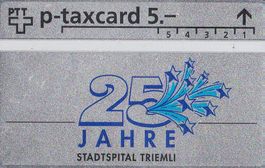 PTT P-Taxcard 25 Jahre Stadtspital Triemli 5 Franken