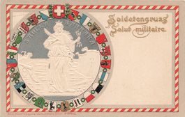 Schweiz Soldatengruss Militärgruss Kantonswappen patriotisch