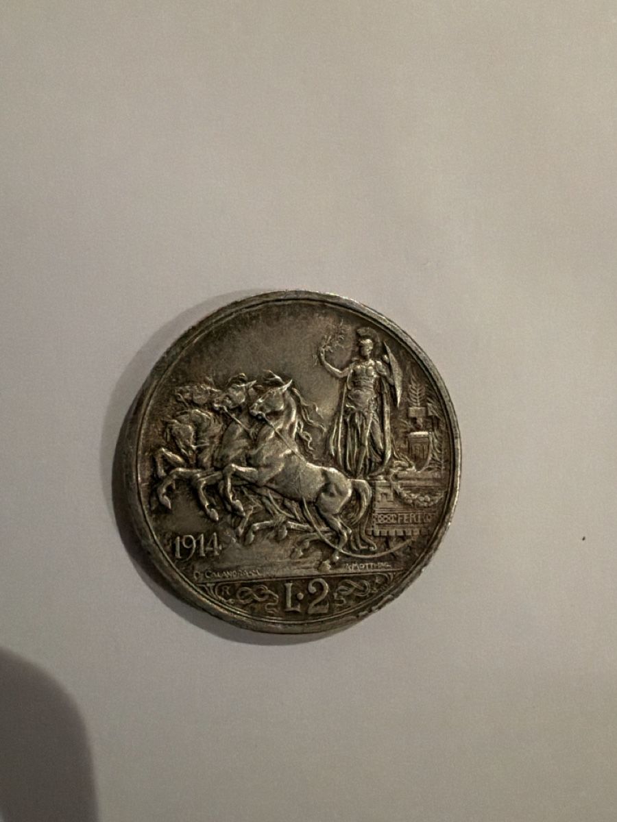 Tutti le monete: pièce de 2 Lire italienne de 1914 – Usato da Echallens venduto da JAR69