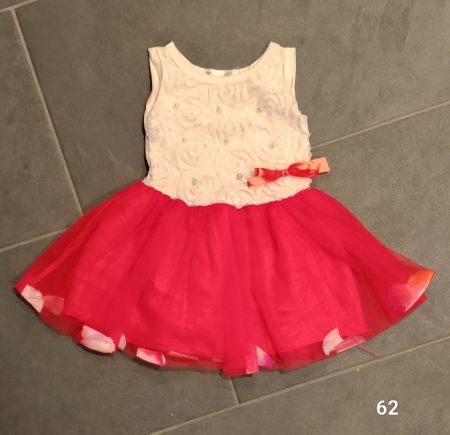 Festliches Kleid Gr. 62, Tüllrock mit Blümchen
