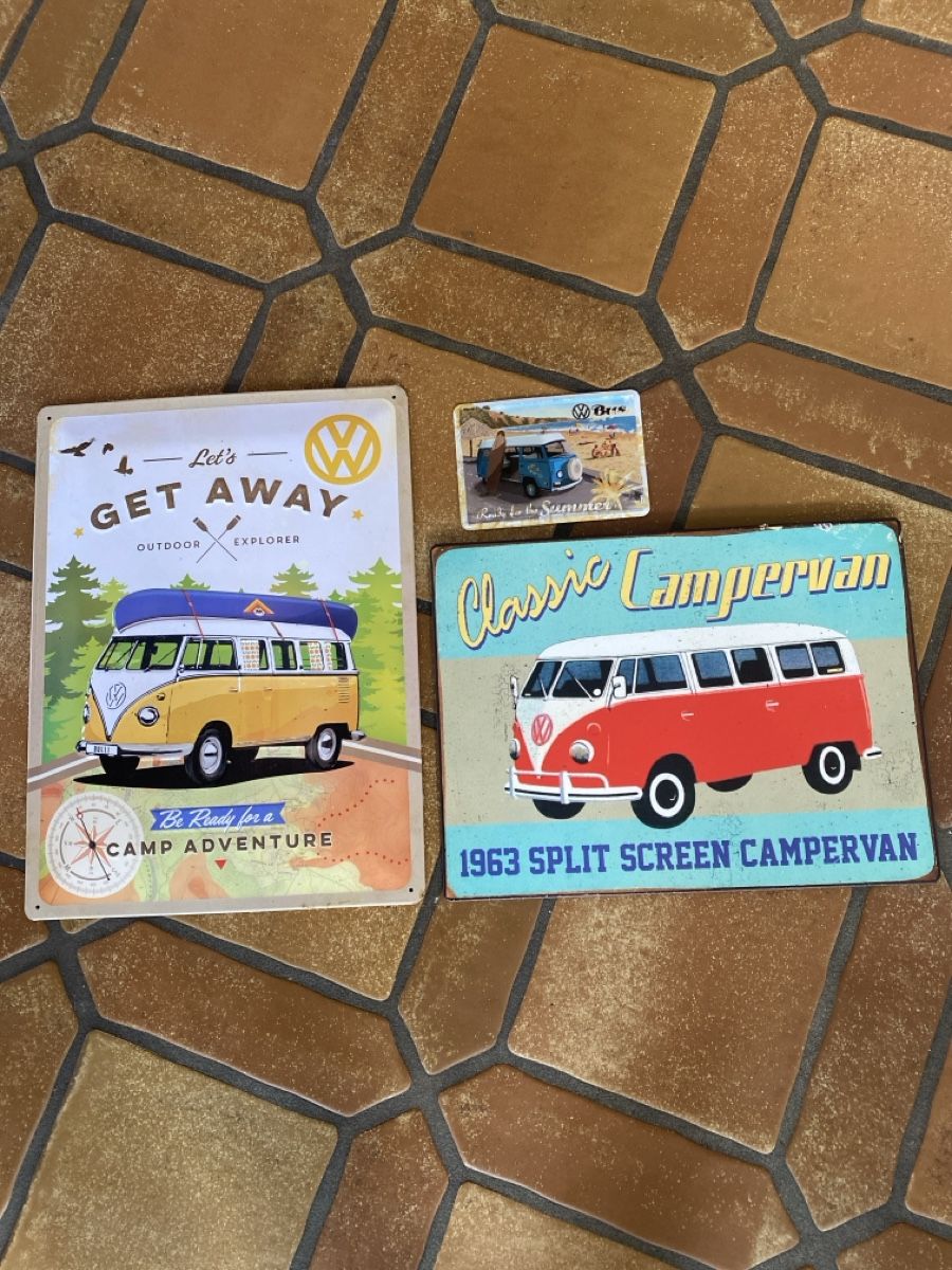 Volkswagen Insegne: Blechschilder VW Bus 3 Stk – Usato da Waldenburg venduto da Oliro75