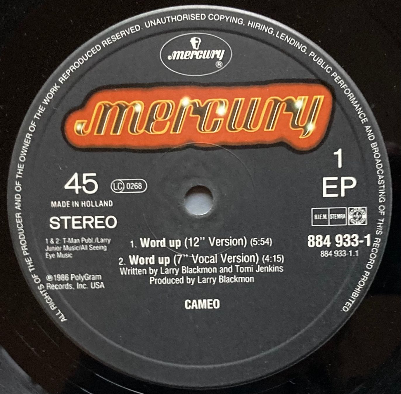 Schallplatten: CAMEO - WORD UP! – Gebraucht aus Poliez-Pittet von Newtown-Records 2